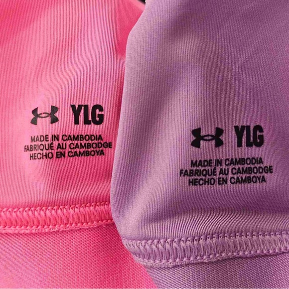 2 Under Armour Sports bra bundle Crossback Graphic Bra Youth Size large juniors - Picture 3 of 5